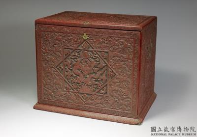 图片[2]-Carved red lacquer curio cabinet with cloud-and-dragon decoration (109 items, including wood chest), Jiajing reign (1522-1566), Ming dynasty-China Archive